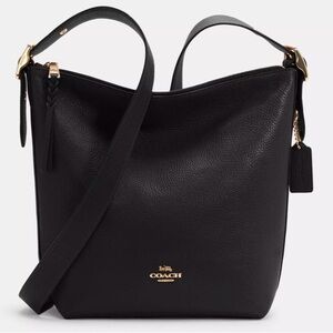 COACH Val Bag Black Leather